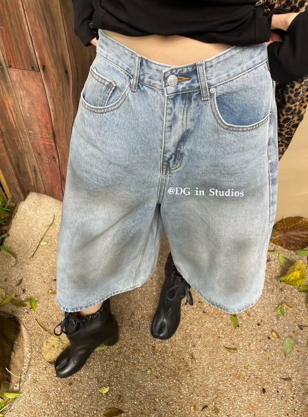 十三行DG正版早秋新款 百搭款洋气牛仔中裤女