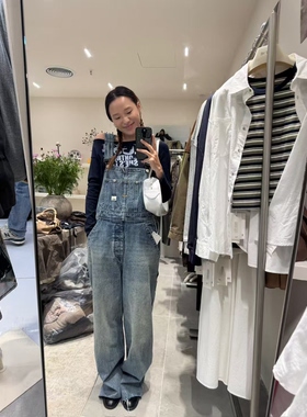 TRUST ME正版早秋新款 很洋气的减龄牛仔背带裤女