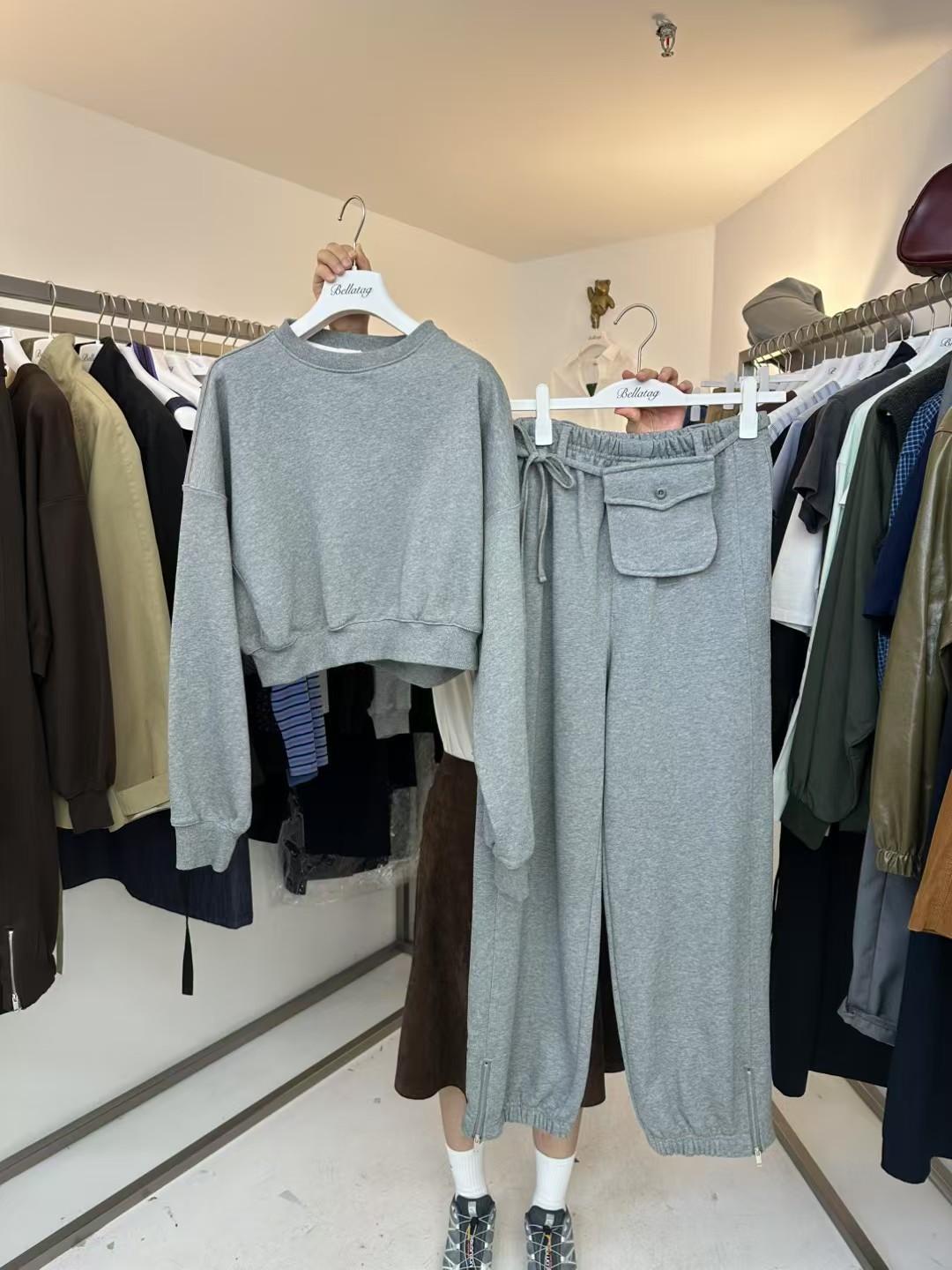 BELLATAG正版秋季新款 卫衣加卫裤休闲舒服套装女