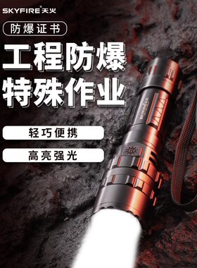 天火充电式强光防爆手电筒