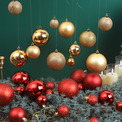 森韵圣诞6cm8cm电镀球挂饰装饰品