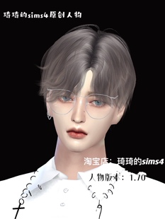琦琦原创 模拟人生4人物mod |男90|含8套服装发型sims4捏脸游戏