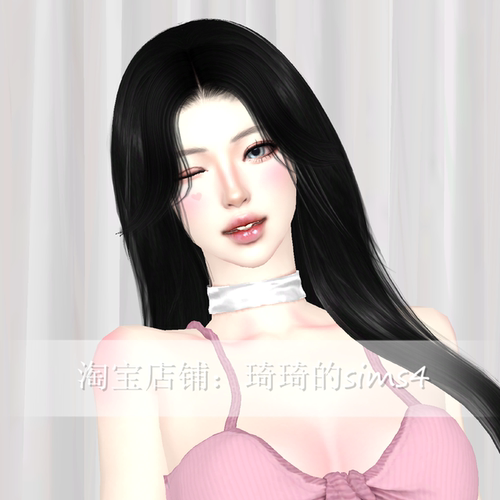 琦琦原创 模拟人生4人物mod|女354|含8套服装发型sims4捏脸游戏