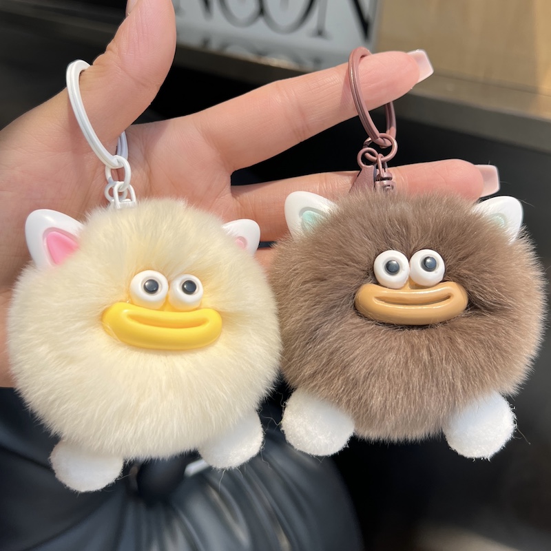 可爱小毛怪挂饰獭兔毛球书包挂饰