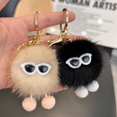 赛雅娜皮草钥匙扣挂件软萌治愈系