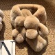 治愈系可爱真獭兔毛皮草围巾女冬季 韩版 百搭加厚双面保暖兔子围脖