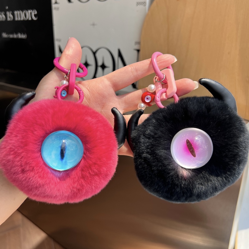 可爱小怪兽钥匙扣毛绒玩偶包挂饰