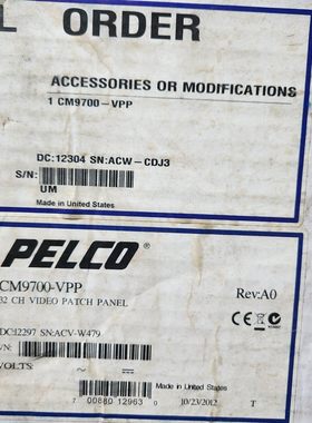 【议价】PELCO CM9700-VPP 32CH影片贴片