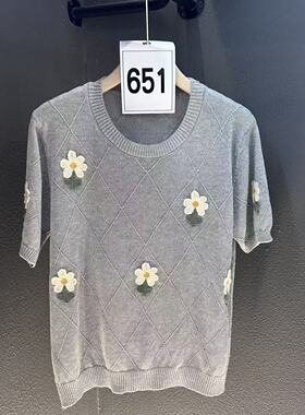 651-700新的【主播653号】短袖针织衫女毛衣外套上衣潮