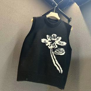 80斤 衣长58CM 140斤 针织简约慵懒风马甲背心 2024年新款