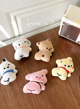 可爱ins风小熊手机气囊支架毛绒小猪桌面看剧追剧猫咪支撑架小狗