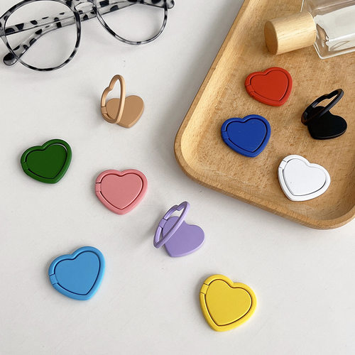 纯色爱心指环扣手机支架