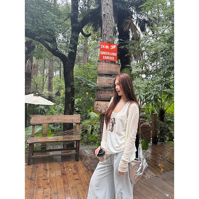 大G.Especial【原生松弛】时尚休闲白色开衫背心套装K425T10631