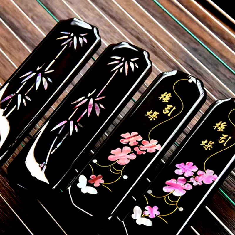 定制款乌木中华敦煌图色传统非遗掐丝珐琅贝壳螺钿工艺古筝指甲板