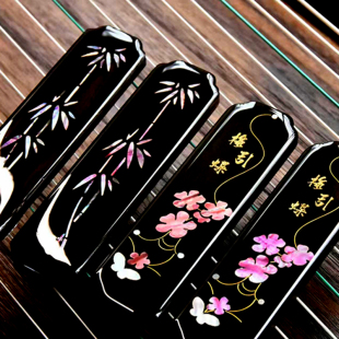 定制款乌木中华敦煌图色传统非遗掐丝珐琅贝壳螺钿工艺古筝指甲板