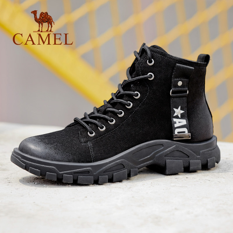 【非卖品】男鞋2019秋冬软底时尚户外高帮工装鞋靴潮流牛皮马丁靴