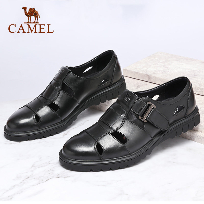 【非卖品】男鞋2019夏季商务休闲包头凉鞋真皮透气皮凉鞋男中老年