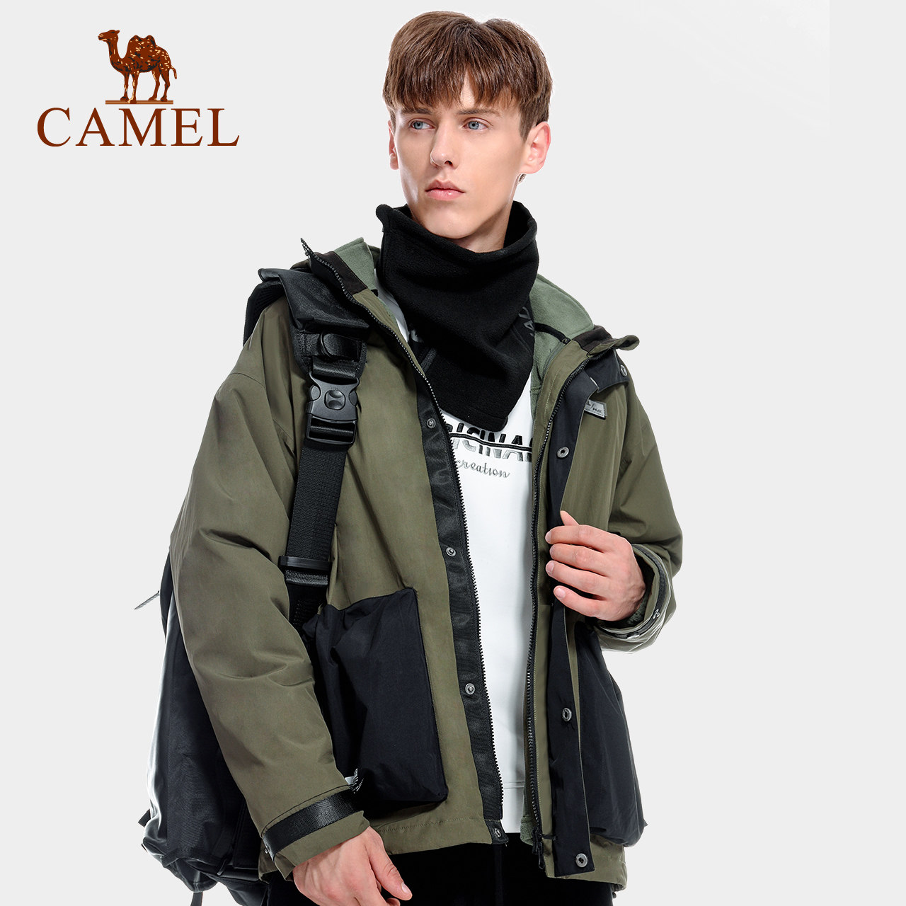 抓绒加绒加厚 三合一可拆卸 时尚穿搭