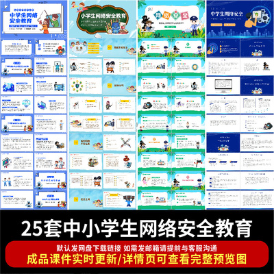 中小学生网络安全教育PPT课件健康上网络安全主题班会PPT网络利弊