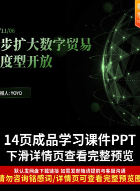 稳步扩大数字贸易制度型开放ppt课件