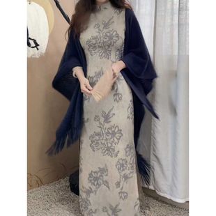 女王衣柜 秋序古朴清雅旗袍改良显瘦气质中式国风复古连衣裙