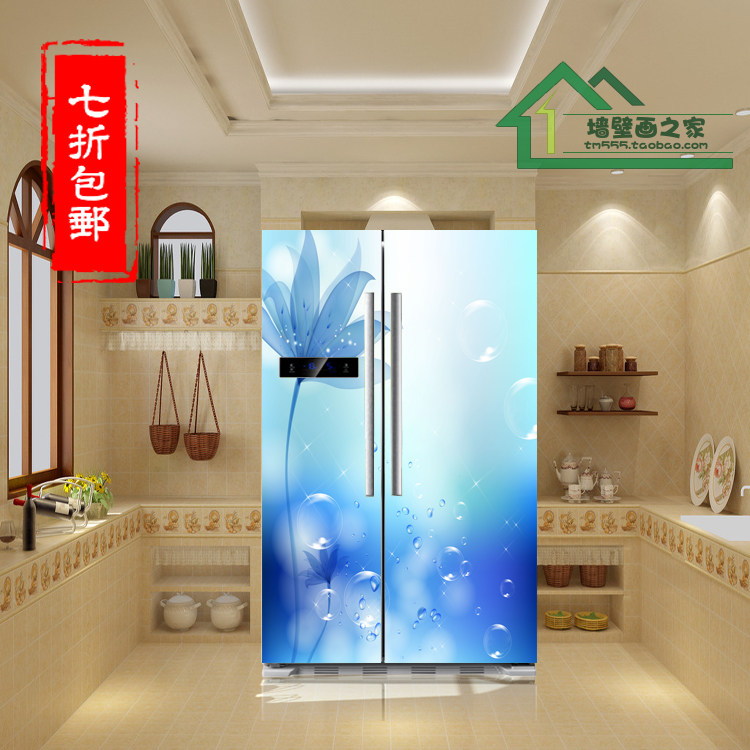 雙開門冰箱貼紙個性創意裝飾貼畫3D立體冰箱翻新貼自粘防水貼膜厚在類目 家居飾品, 貼飾, 冰箱貼紙中 - 來自Buy2taobao.com提供專業的淘寶代購服務