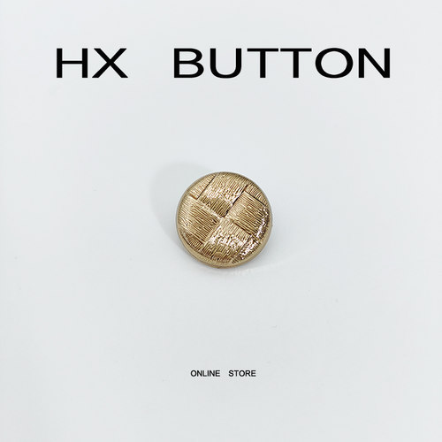 布客金属纽扣圆形编织大衣风衣