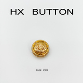 装 BUKE圆形百搭金色皇冠金属纽扣英伦风男女西装 大衣外套衬衫 饰扣