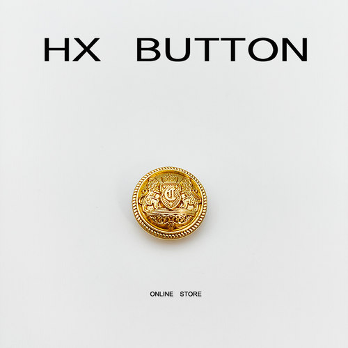 布客金属纽扣皇冠圆形西装大衣扣