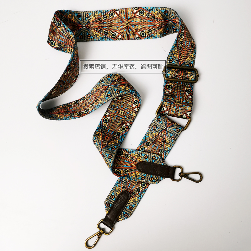 配头层牛皮百搭加宽肩带复古包带