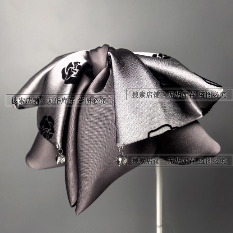 （大版蝴蝶结--垂坠感特好）时尚唯美仿丝绸大抓夹脑后夹大马尾夹