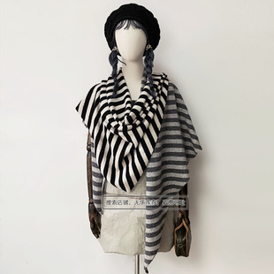 （100%纯羊毛-197厘米）高级大披肩休闲保暖护颈椎三角巾针织围巾