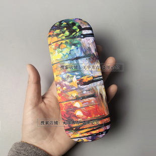 （小硬盒--出口库存）小众油画风近视镜收纳盒小清新防水小眼镜盒