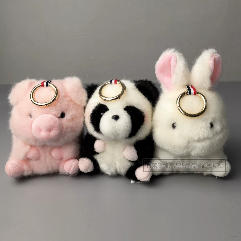 可爱毛茸茸挂件公仔毛绒玩具熊猫图片