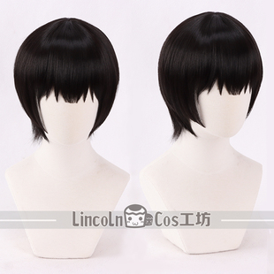 LINCOLN  APH 黑塔利亚 本田菊 少年黑色短发  cos假发