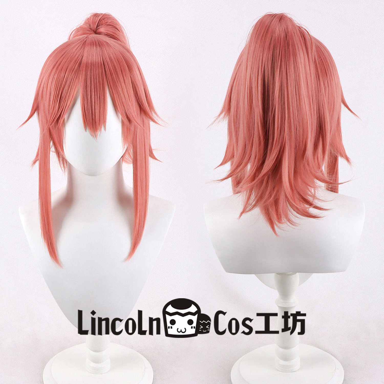 LINCOLN FGO 玉藻猫/喵 满破 玉藻前 COS假发 主体+大虎夹 番红色