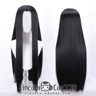 lincolncos假发加厚中分黑色