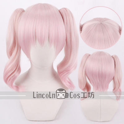 LINCOLN 蔚蓝档案 下江小春COS假发 cosplay假发 粉色渐变双马尾