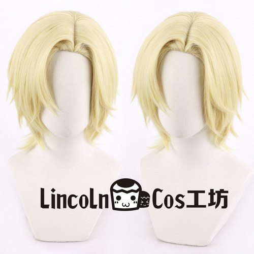 LINCOLN 虚拟偶像 PLAVE 韩诺亚 NOAH 侧分长头皮 金黄色 cos假发