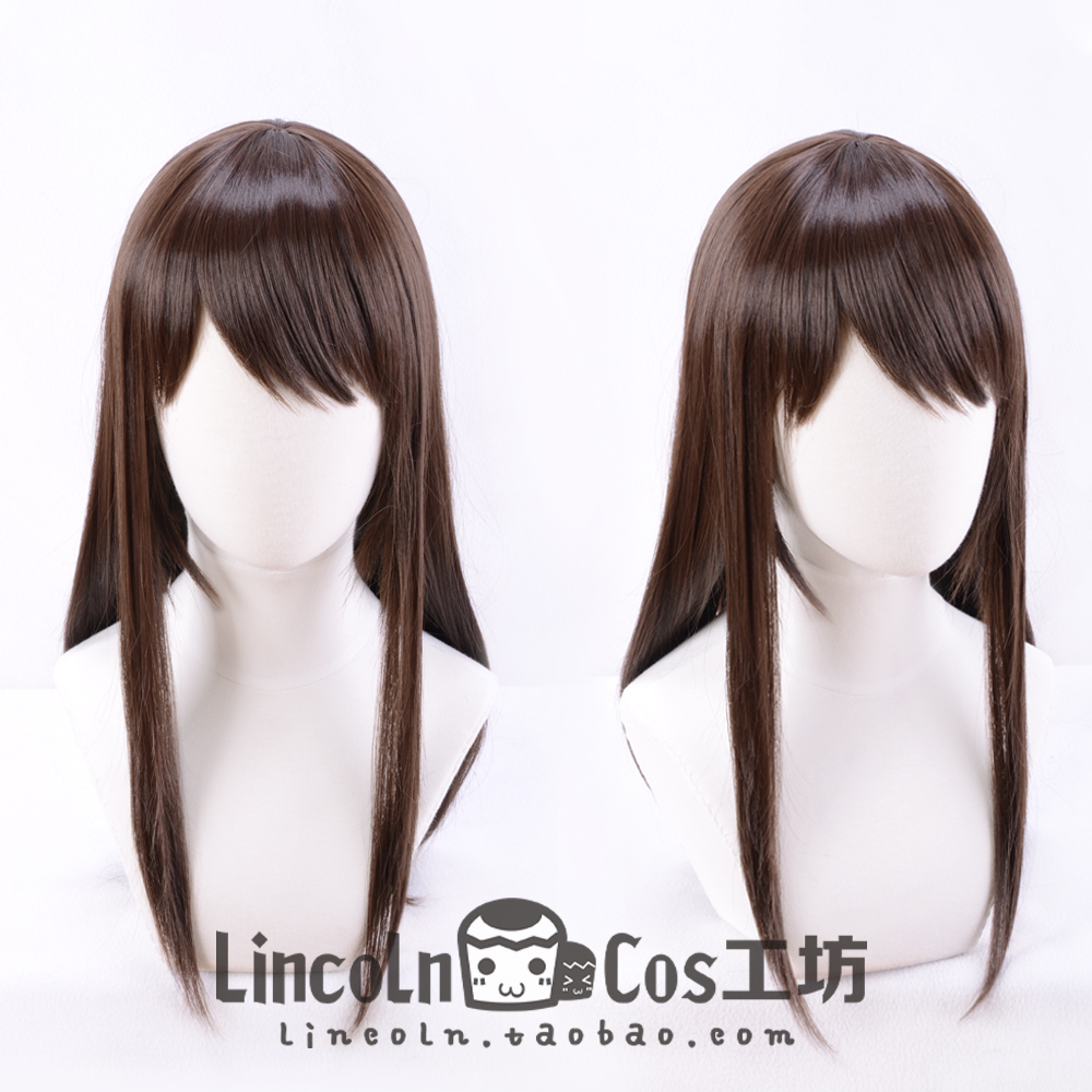lincoln 心理测量者 霜月美佳 cosplay假发 深咖棕中长发日常