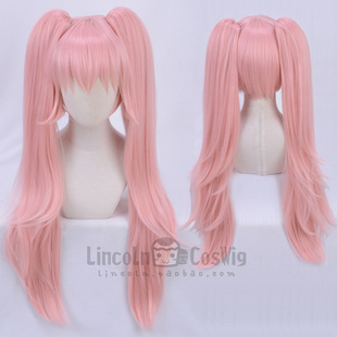LINCOLN#COMPASS:战斗天赋解析系统 莉莉卡COS假发 粉色 双马尾