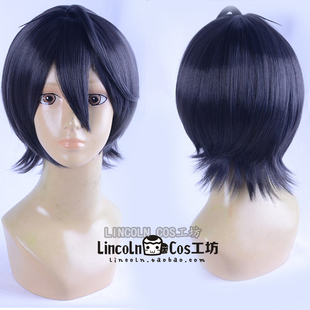 偶像梦幻祭 朔间凛月 cos假发 呆毛定型假毛 ES深墨灰色造型短发