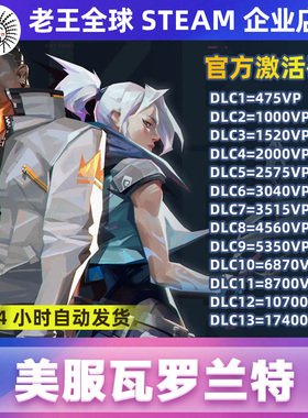 美服 瓦洛兰特美元VP充值Valorant 10 25 50 100美元礼品卡VP点数