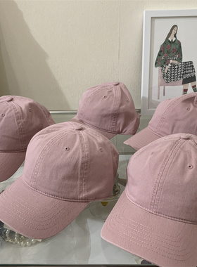 七七ost 韩货！橡皮牛仔粉 后可调节 棒球帽 帽子