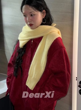 DEAR.XI 实穿百搭！秋冬时髦复古麂皮绒面宽松廓形夹克外套 0714#