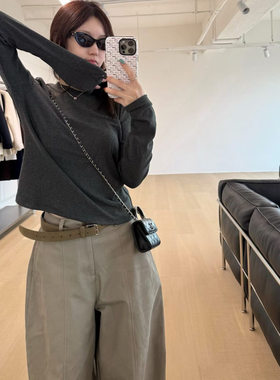 oker正版 好穿你会爱！磨毛长袖秋冬打底衫软糯舒适圆领tee