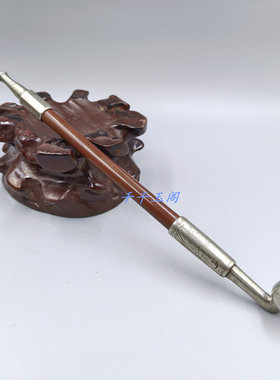 新款旱烟袋 铜镀银烟锅烟嘴 小窝烟锅头 红皮竹烟袋杆 特色烟具