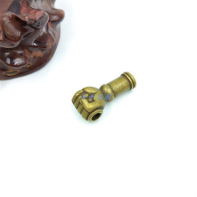 复古黄铜粗支香菸锅烟斗 一锤定音烟锅头老式旱烟袋特色烟具配件