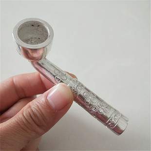 纯银烟袋锅 手工雕刻烟锅头 烟袋斗 传统老式烟嘴烟具DIY配件可做