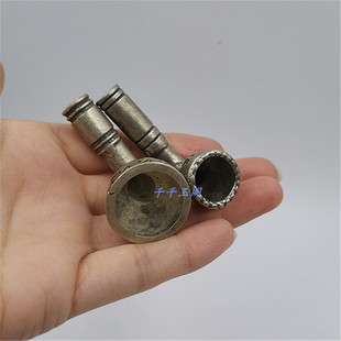传统老式旱烟锅苗银大小窝刻花仿古做旧烟锅头旱烟袋老人烟具配
